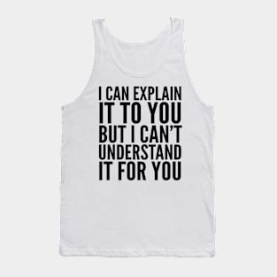 EU1 Explain Understand WHITE Print Tank Top